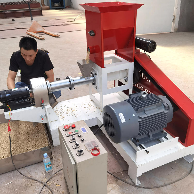 60-80kg/h Floating Fish Feed Making Machine By Electric Engine