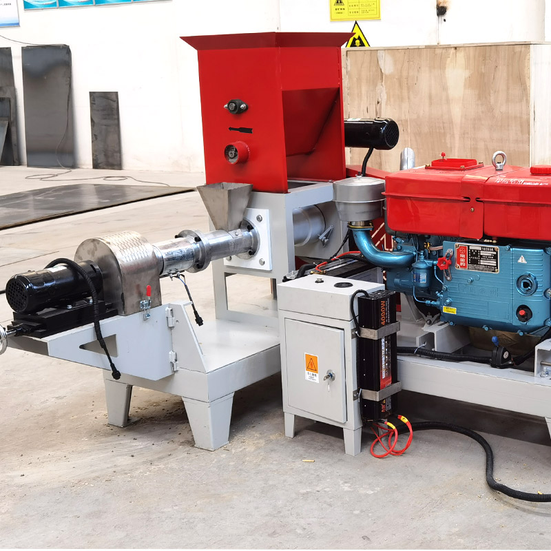 60-80kg/h Floating CatfishFish Feed Extruder By Diesel Engine