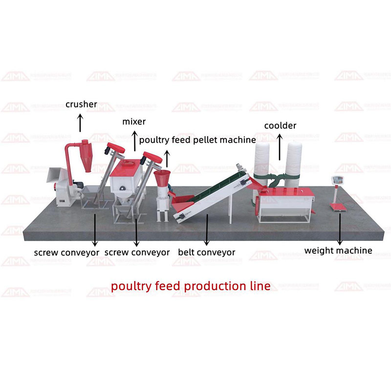 500-600kg/h Poultry Feed Production Line