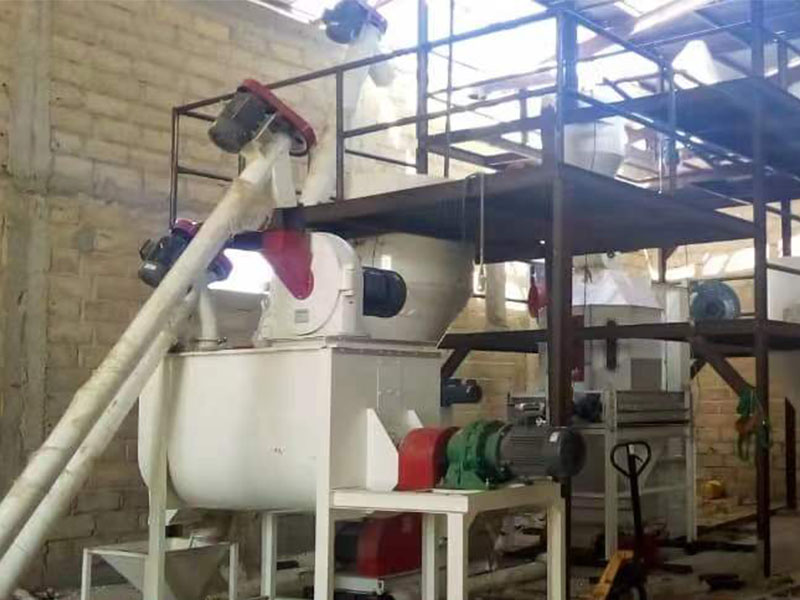 1~2tones per hour poultry feed making machine production line