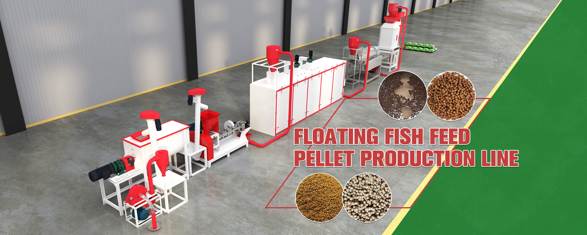 floating fish feed production line