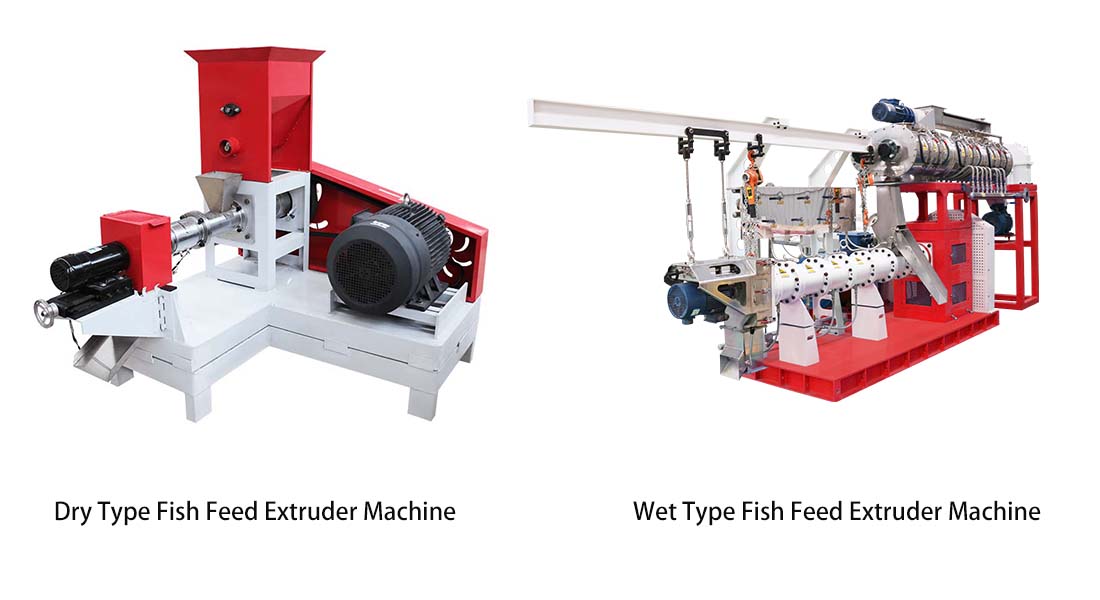 Dry type and wet type fish feed extruder