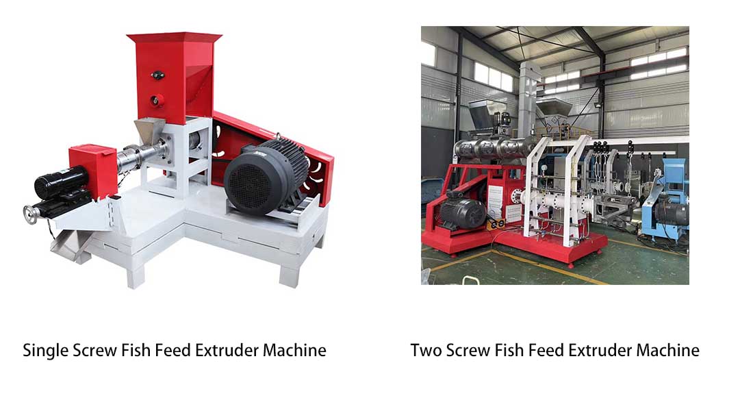 Single Screw fish feed extruder machine and two screw fish feed extruder