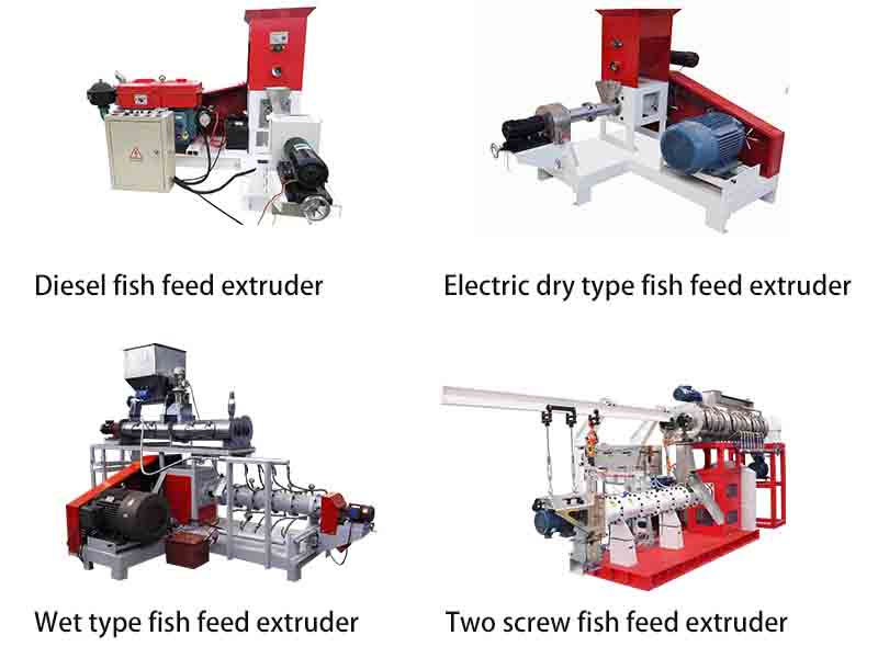 Types of fish feed extruders