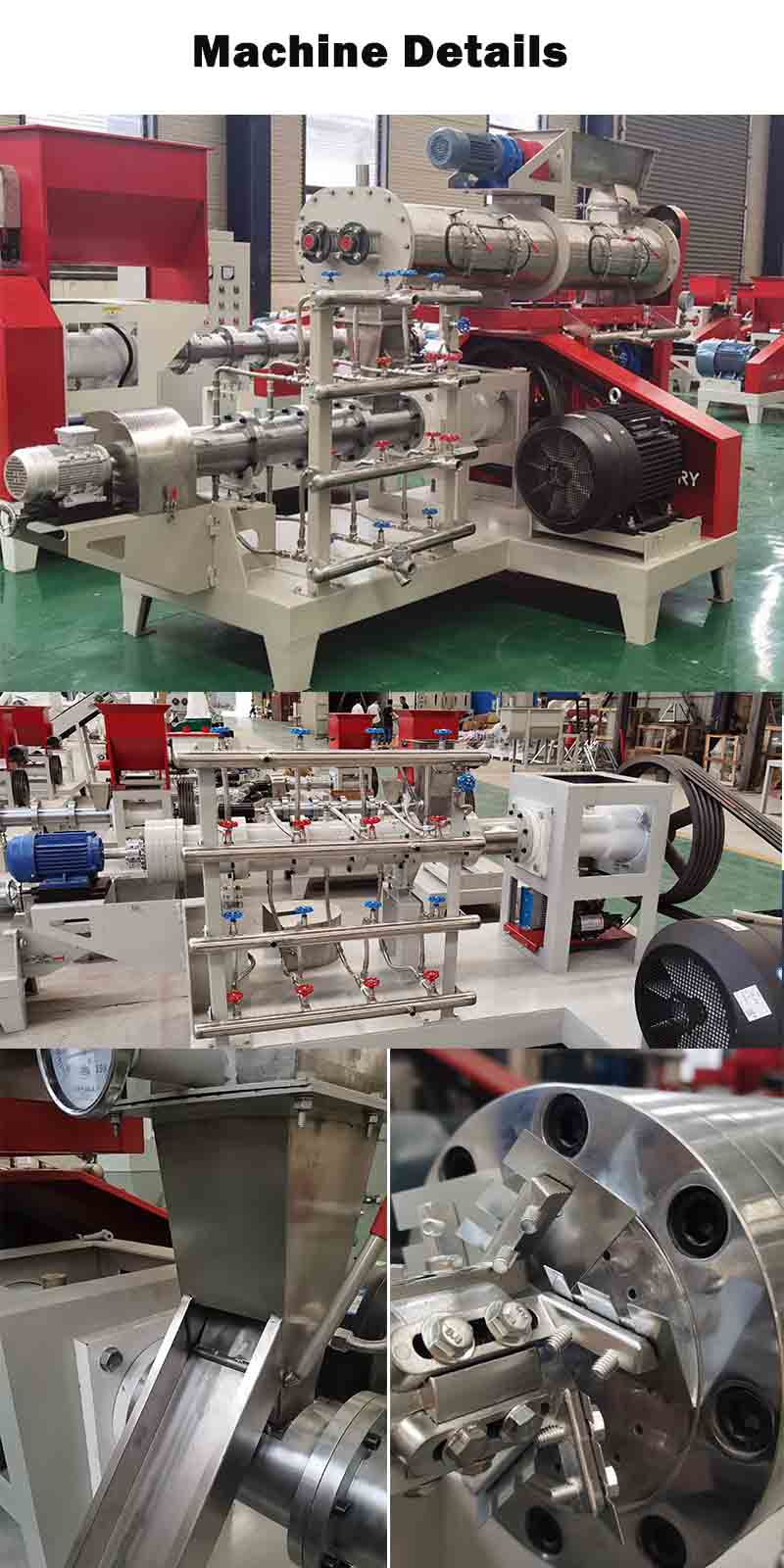 Wet type fish feed extruder machine details